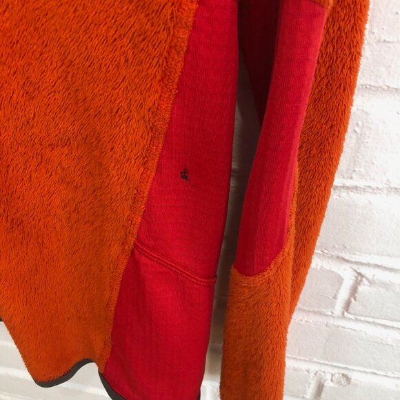 Patagonia Full Zip Fleece Jacket Orange Red Men's Small - Picture 6 of 9